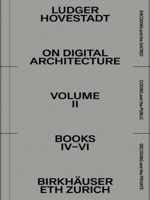 cover image of On Digital Architecture, Volume II, Books IV–VI